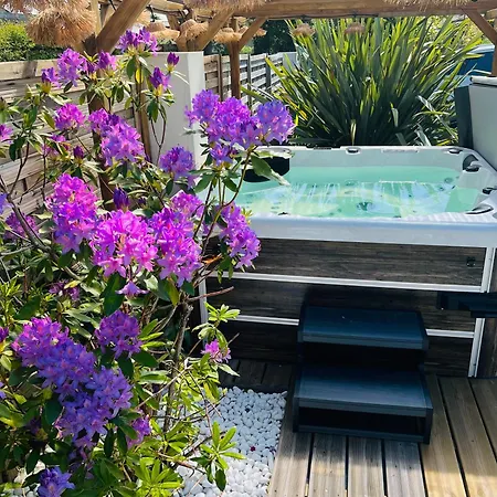 Mini Avec Piscine Et Jacuzzi Privés, Sauna Et Home-cinéma à 800m Des Commodités Villa